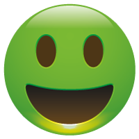 Begeistertes Gesicht